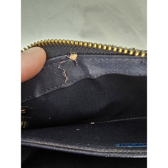 Fossil Emma Tab Clutch Wallet Bavy With Polka Dots 8x4 - Picture 6 of 8